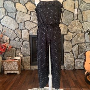 Tommy Hilfiger Polka Dot Spaghetti Strap Jumpsuit